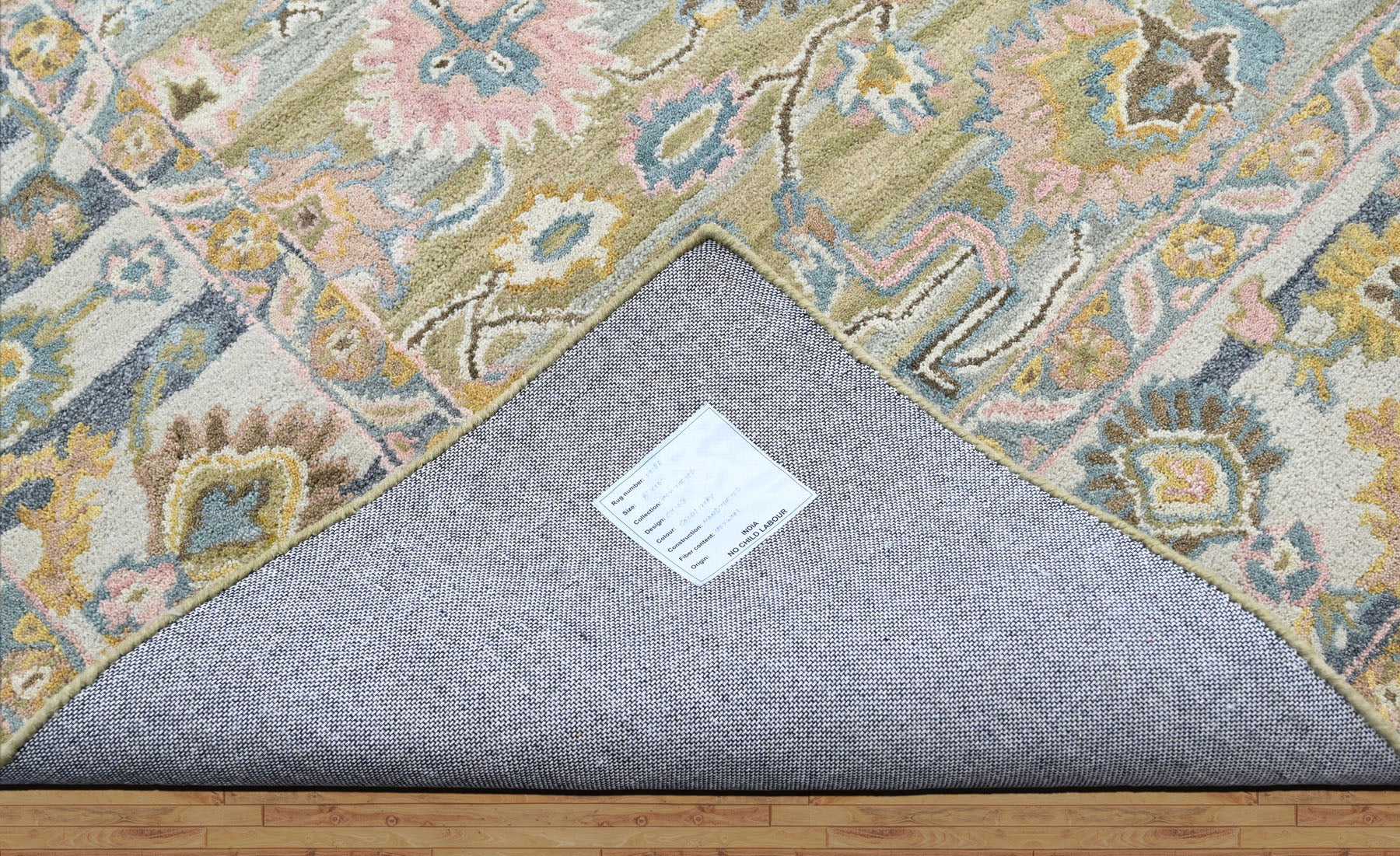 Multi Size Olive Green Aqua Burnt Orange Color Hand Tufted Handmade Wool Modern & Contemporary Oriental Rug