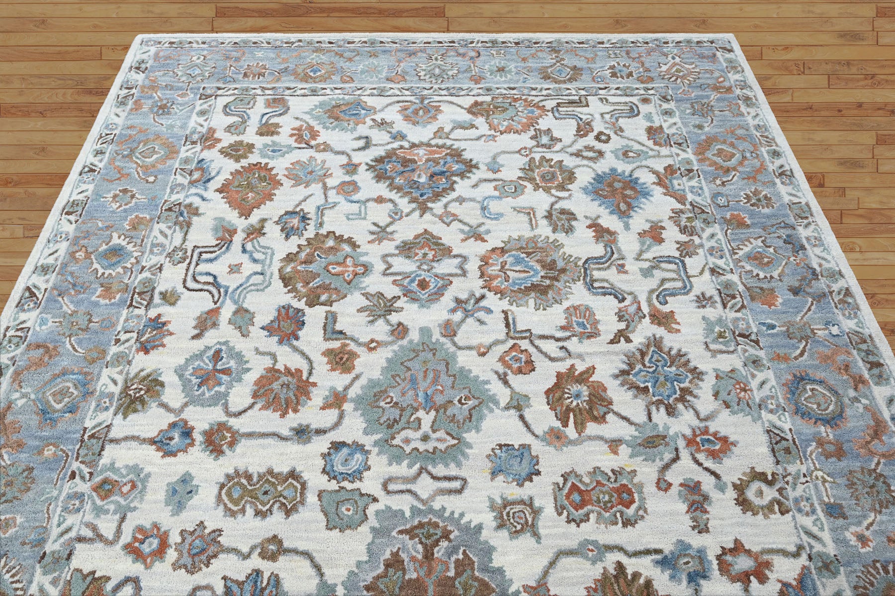Multi Size Beige Light Blue Brown Color Hand Tufted Handmade Wool Modern & Contemporary Oriental Rug