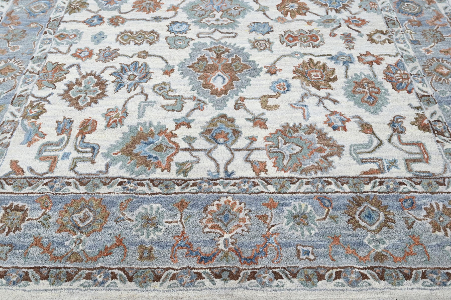 Multi Size Beige Light Blue Brown Color Hand Tufted Handmade Wool Modern & Contemporary Oriental Rug