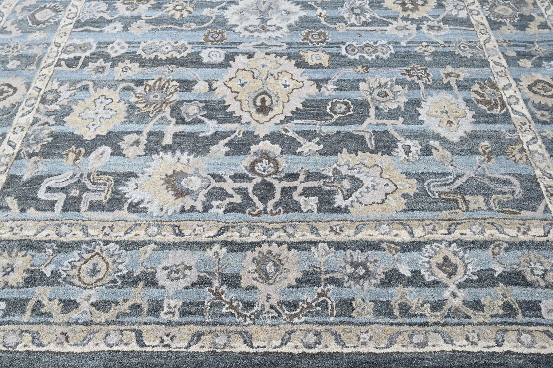 Multi Size Blue Aqua Gray Color Hand Tufted Handmade Wool Modern & Contemporary Oriental Rug
