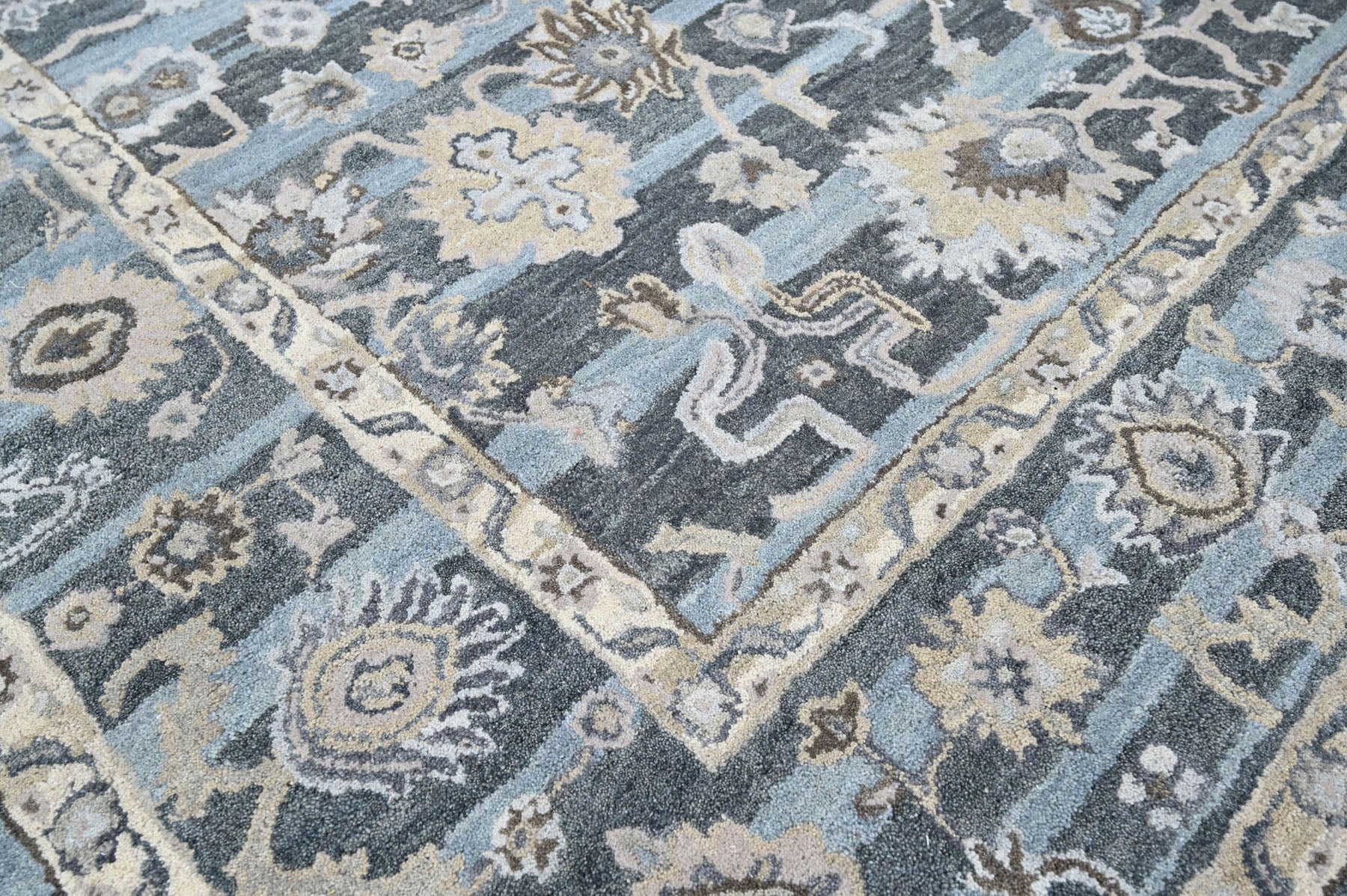 Multi Size Blue Aqua Gray Color Hand Tufted Handmade Wool Modern & Contemporary Oriental Rug