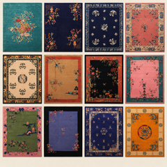 Multi Size Multi Color Chinese Art Deco New Zealand Wool Hand Tufted Oriental Area Rug