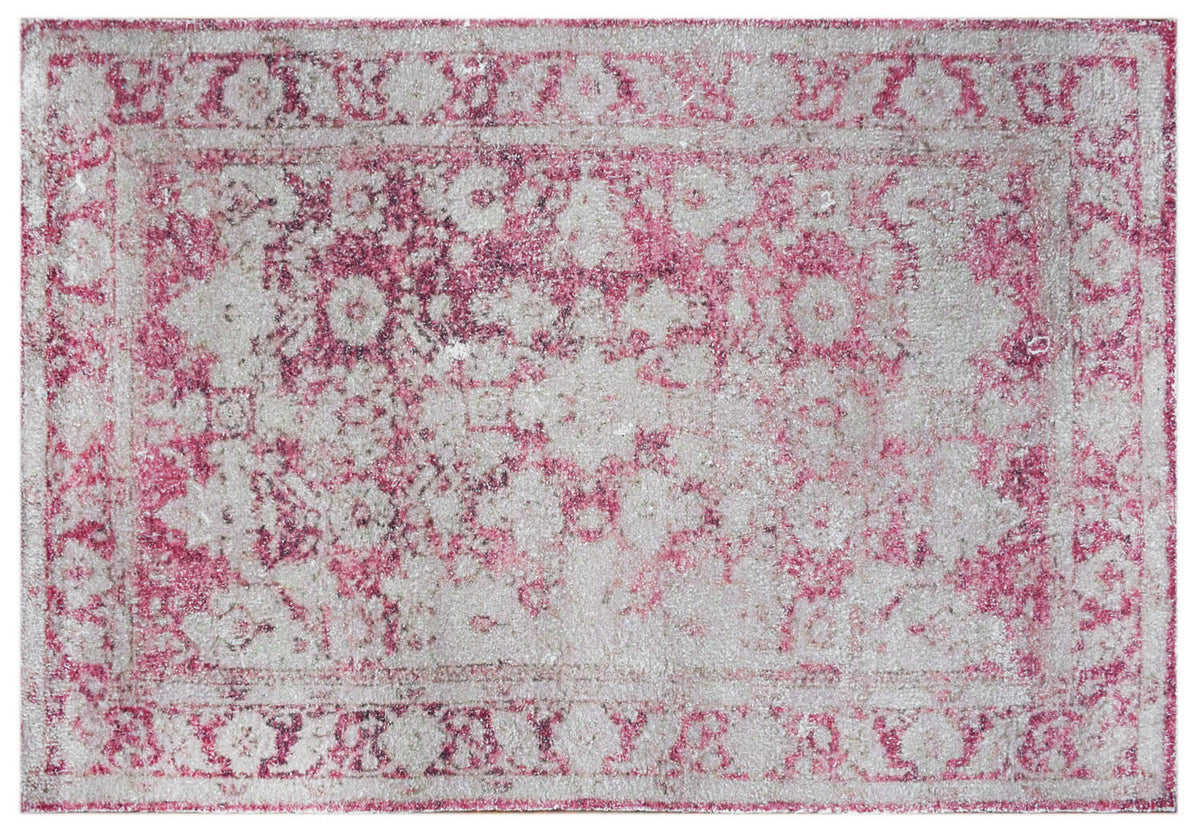 Multi Size Pale Pink Beige Color Hand Woven All-Over Polyester Contemporary Oriental Rug