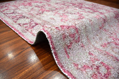 Multi Size Pale Pink Beige Color Hand Woven All-Over Polyester Contemporary Oriental Rug
