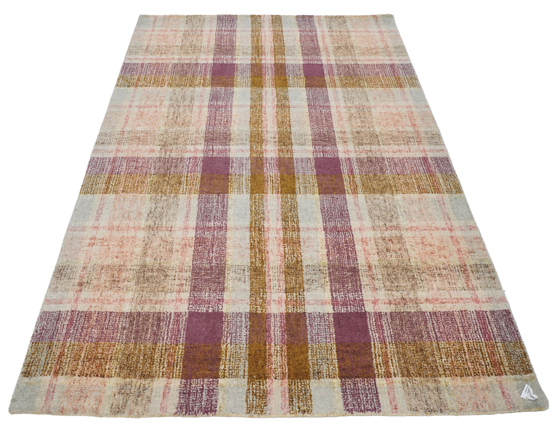 Multi Size Plum Gray Gold Color Hand Tufted  Wool Modern & Contemporary Oriental Rug