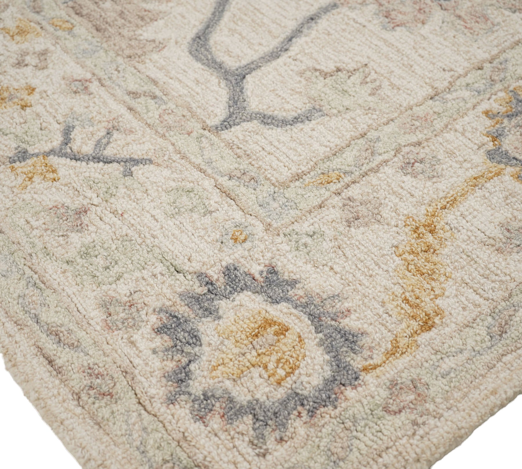 Multi Size Beige Gray Mint Color Hand Loomed  Wool  Oriental Rug
