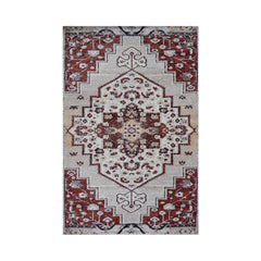 Multi Size Beige Taupe Burnt Orange Color Hand Woven All-Over Polyester Traditional Oriental Rug