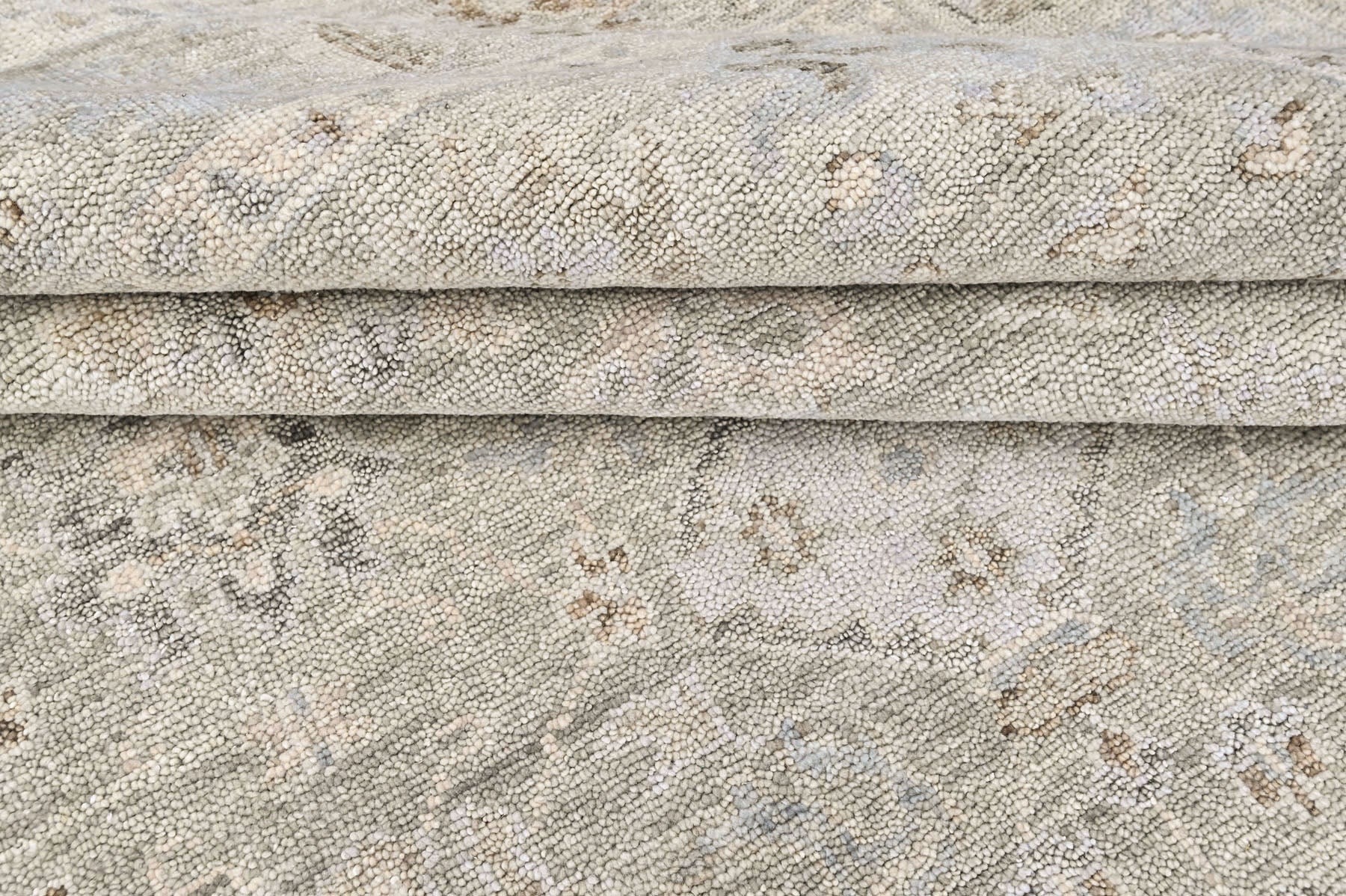 Beige, Gray 8'11''x11'11'' Oushak Transitional Hand Knotted Wool Oriental Area Rug