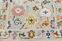 Beige 2'4''x8'11'' Oushak Transitional Hand Knotted Wool Oriental Area Rug