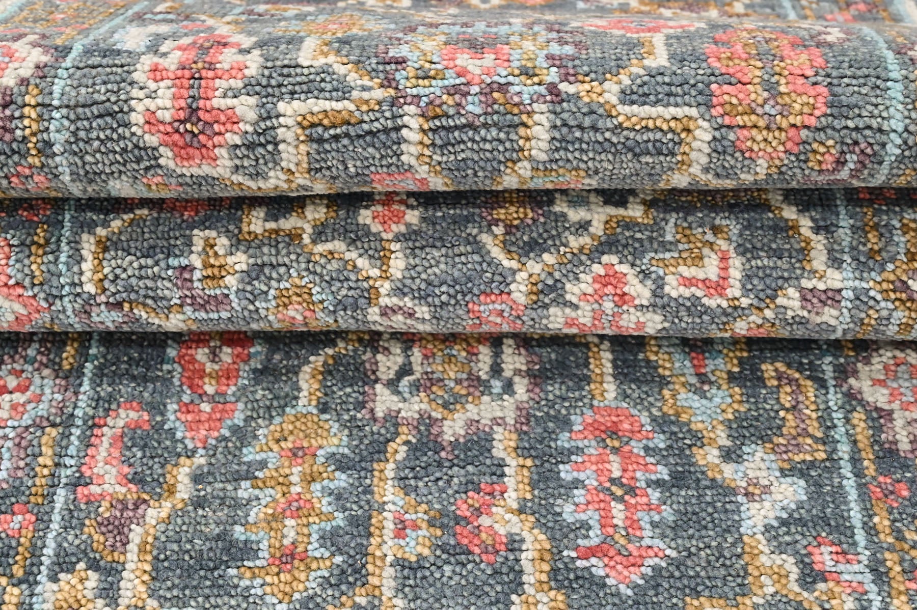 Teal Multi Size Oushak Arts and Crafts Hand Knotted Wool Oriental Area Rug