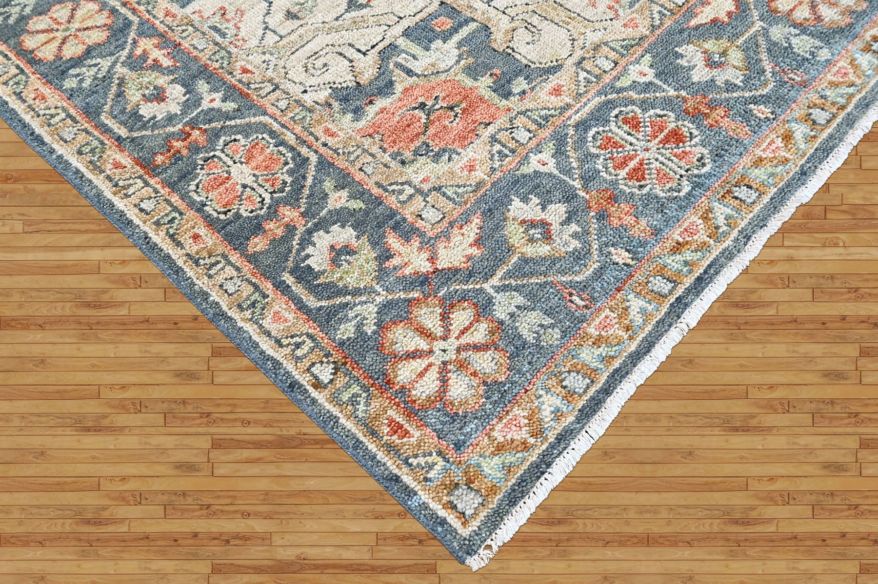 Slate 8'3''x12 Oushak Heriz Hand Knotted Wool Oriental Area Rug