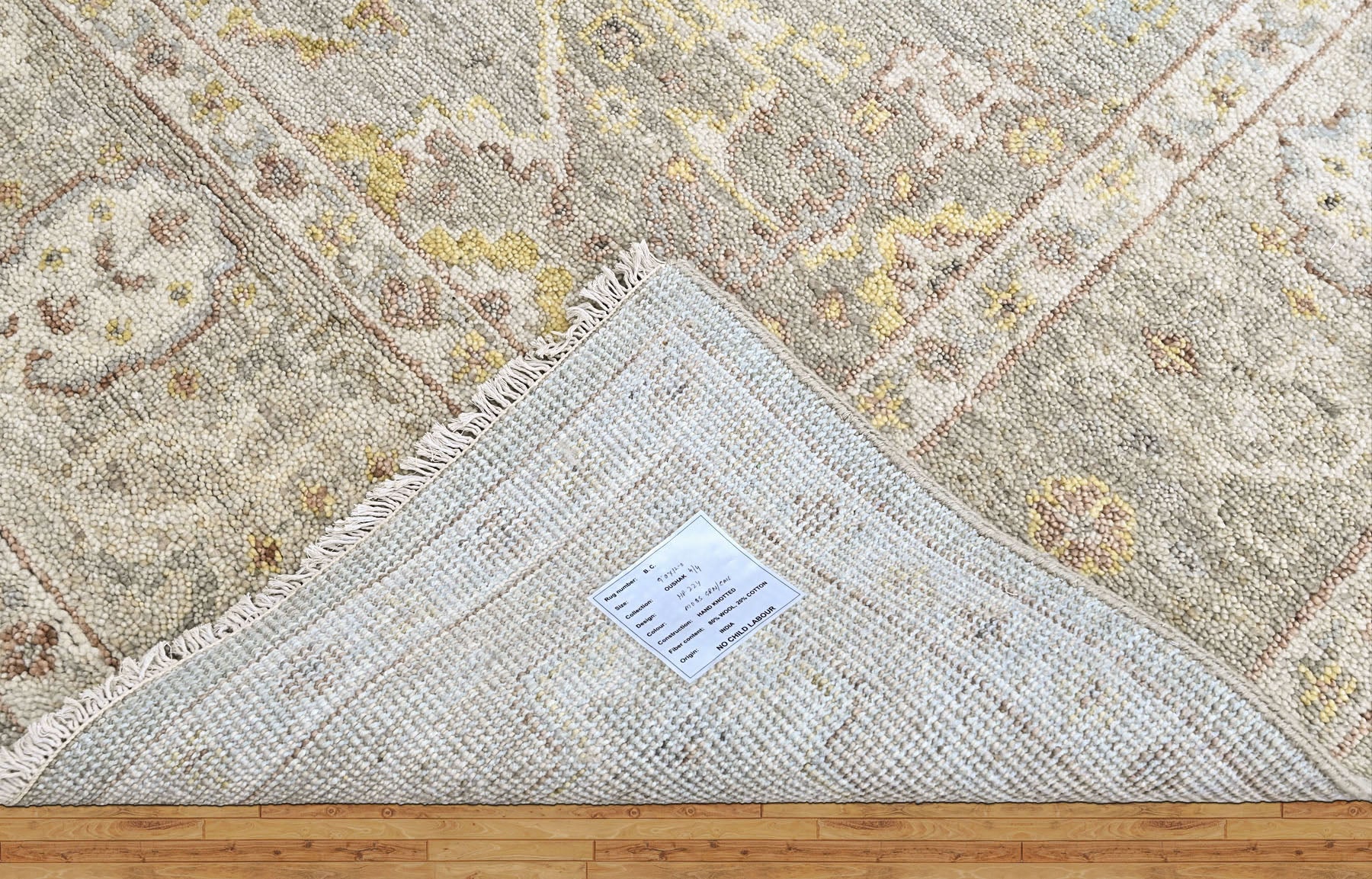 Gray 9x12 Oushak Transitional Hand Knotted Wool Oriental Area Rug