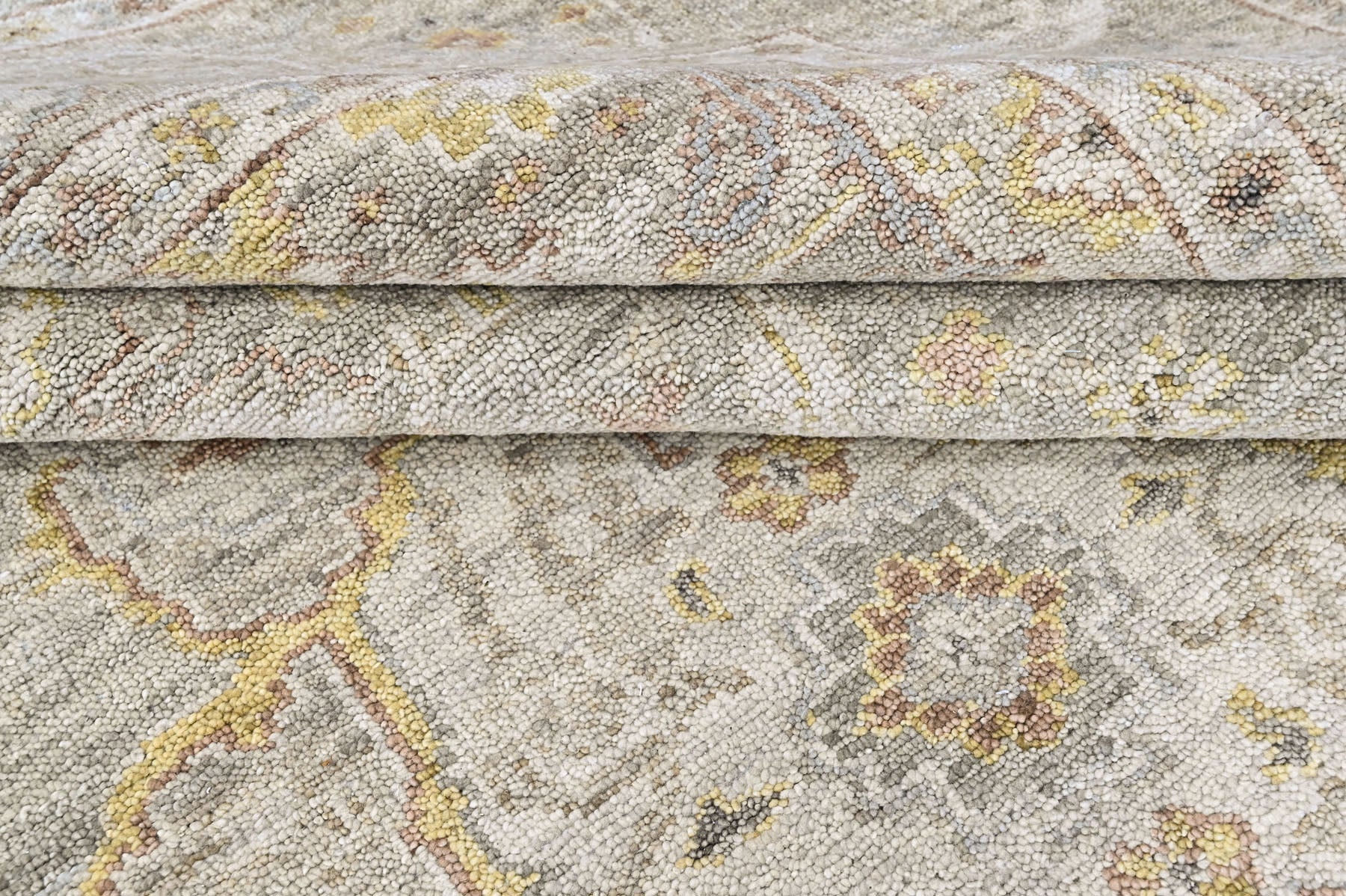 Gray 9x12 Oushak Transitional Hand Knotted Wool Oriental Area Rug