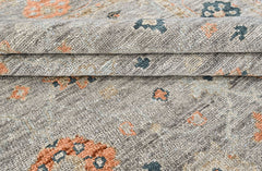 Slate 8'1''x9'9'' Oushak Transitional Hand Knotted Wool Oriental Area Rug