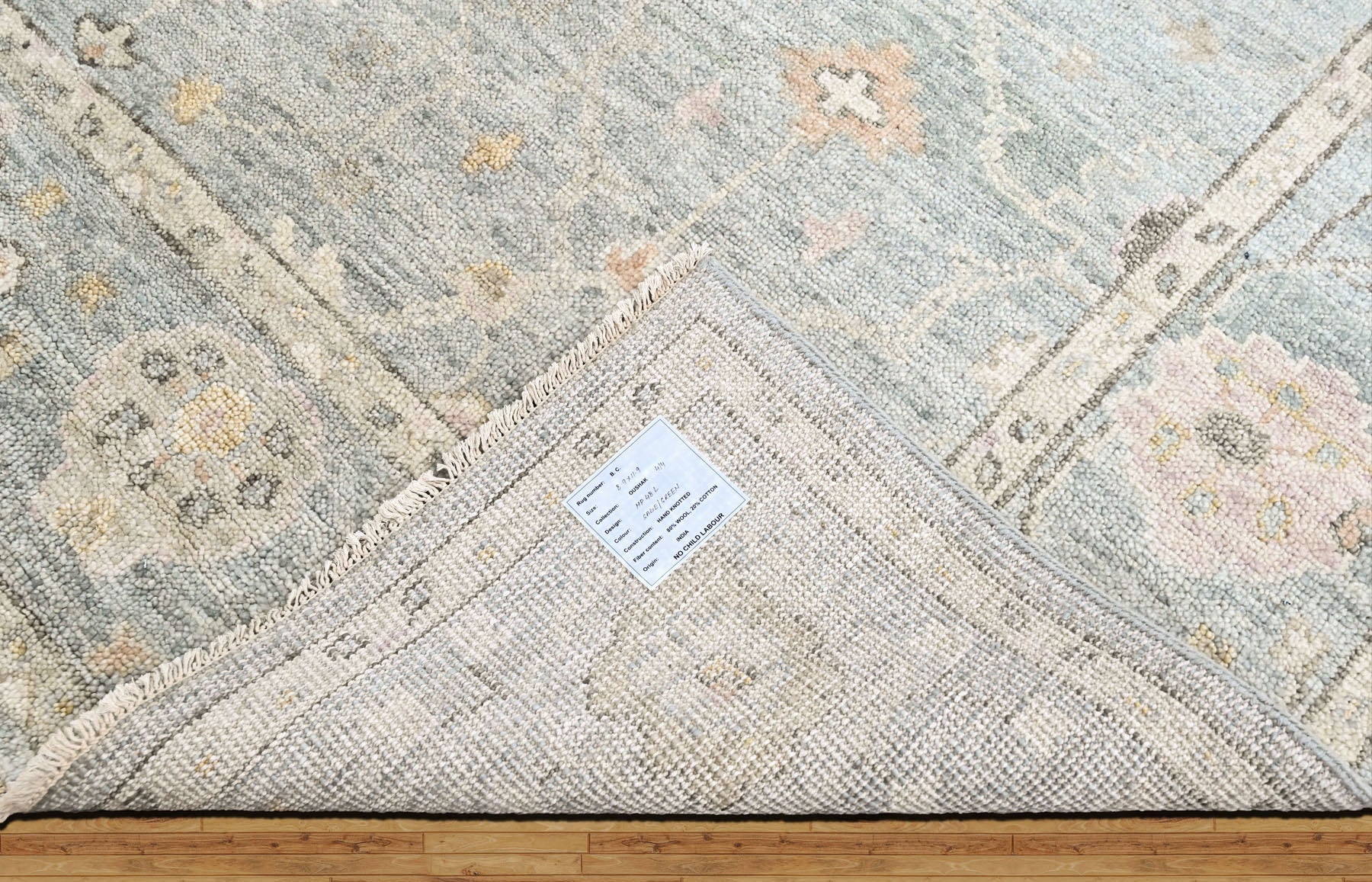 Celedon, Ivory 8'9''x11'9'' Oushak Transitional Hand Knotted Wool Oriental Area Rug