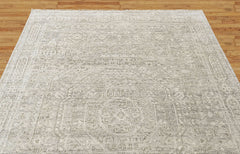 Beige 7'8''x9'9'' Oushak Traditional Hand Knotted Wool Oriental Area Rug