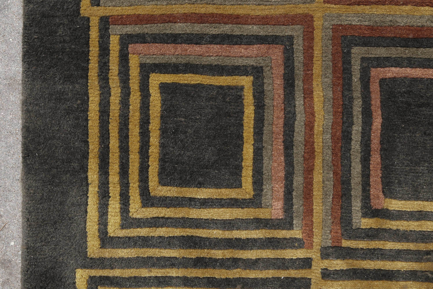 Palace Olive, Mustard, Blush Color Hand Knotted All-Over 100% Wool Modern Oriental Rug