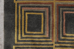 Palace Olive, Mustard, Blush Color Hand Knotted All-Over 100% Wool Modern Oriental Rug
