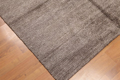 5x7 Brown, , Color Hand Knotted All-Over Wool & Banana Silk Modern Oriental Rug
