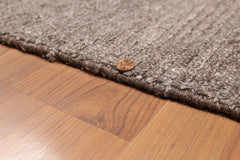 5x7 Brown, , Color Hand Knotted All-Over Wool & Banana Silk Modern Oriental Rug