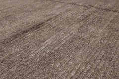 5x7 Brown, , Color Hand Knotted All-Over Wool & Banana Silk Modern Oriental Rug