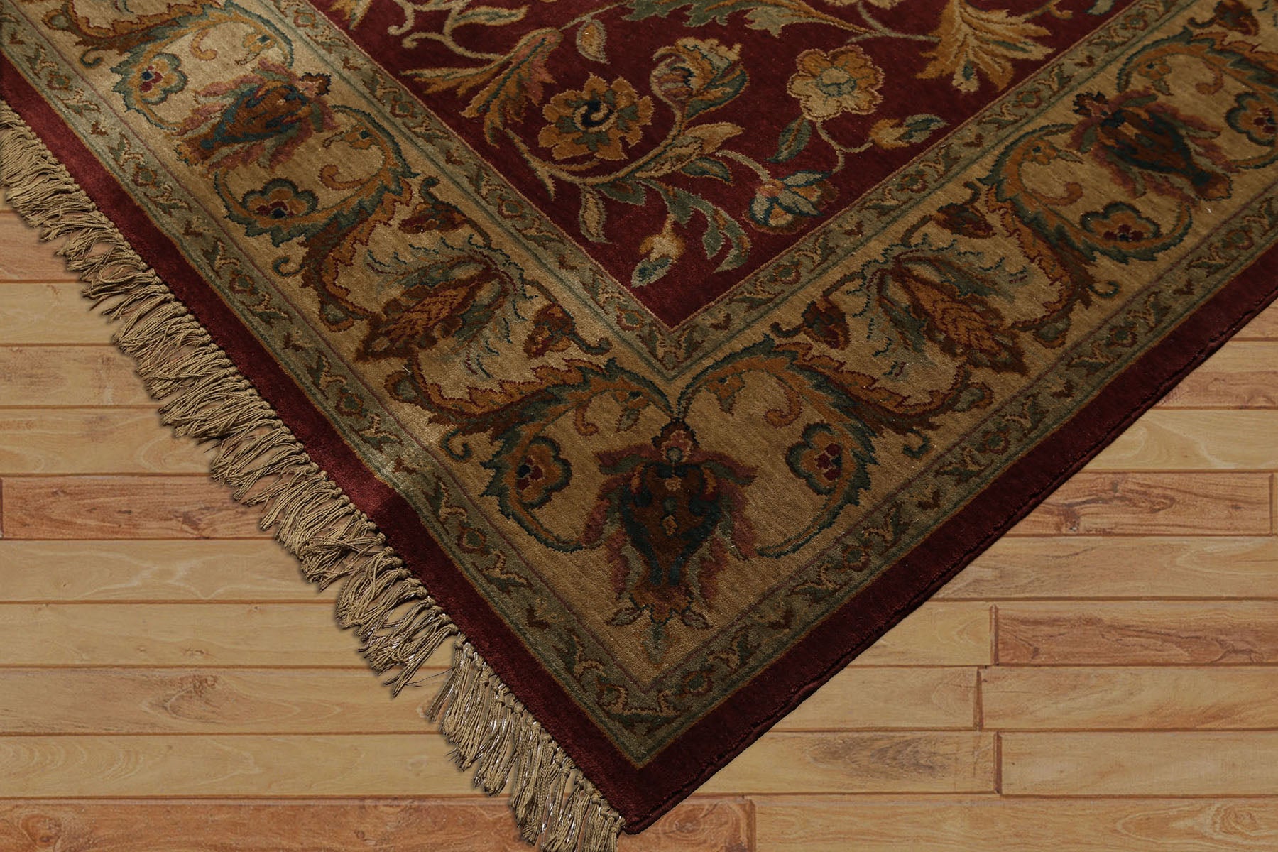 6x9 Burgundy, Gold, Green Color Machine Made Oushak 100% New Zealand wool Antique finished Traditional Oriental Rug