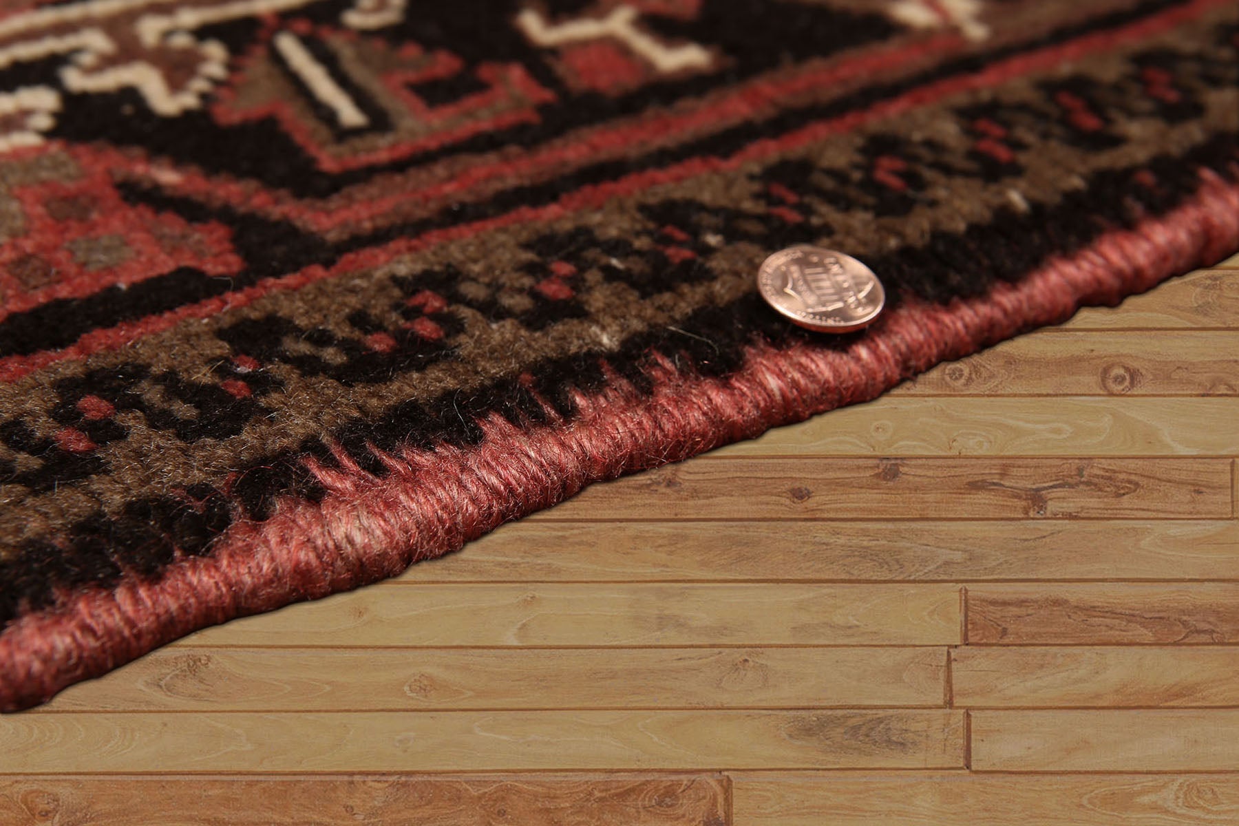 5x7 Rust, Ivory, Charcoal Color Hand Knotted Heriz Wool Traditional Oriental Rug