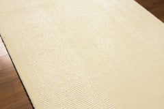 Runner Ivory, Tone On Tone, Color Machine Made All-Over 100% Wool Modern Oriental Rug