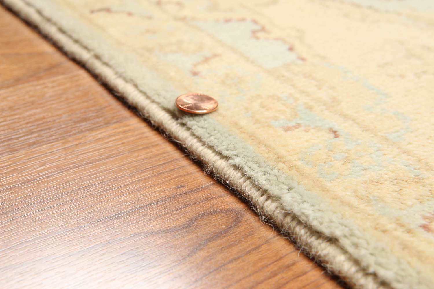 Runner Beige, Aqua, Brown Color Hand Knotted All-Over 100% Wool Traditional Oriental Rug