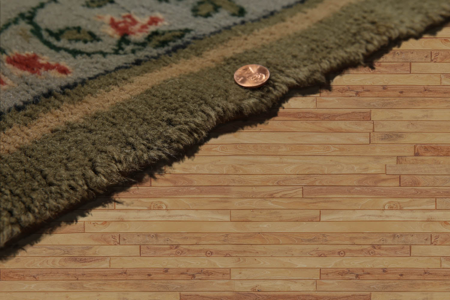 9x12 Charcoal, Sage, Brown Color Hand Knotted All-Over 100% Wool Antique Oriental Rug