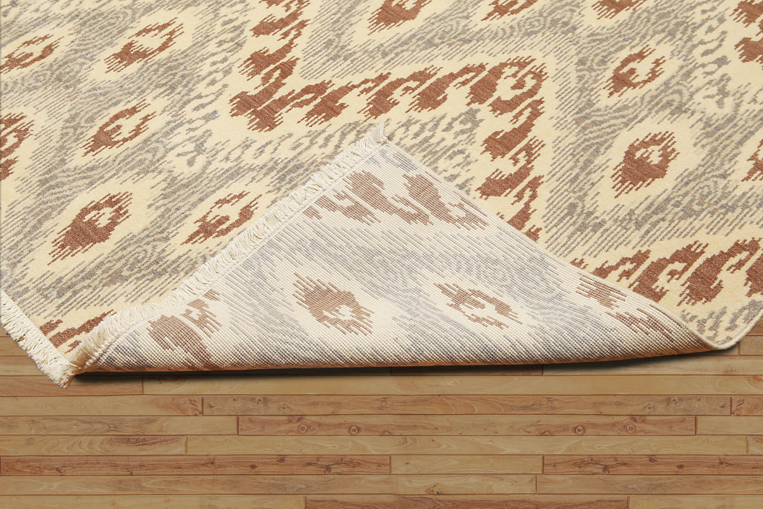 8x10 Beige, Brown, Gray Color Hand Knotted All-Over 100% Wool Modern Oriental Rug