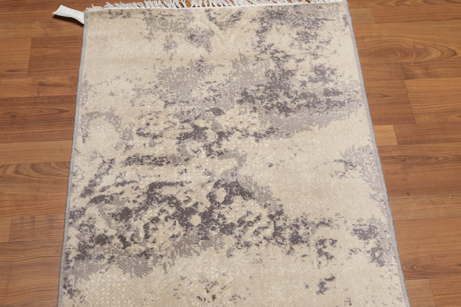 Runner Beige, Grey, Multi Color Color Hand Knotted All-Over 100% Wool Contemporary Oriental Rug