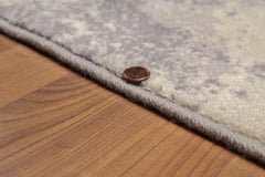 Runner Beige, Grey, Multi Color Color Hand Knotted All-Over 100% Wool Contemporary Oriental Rug