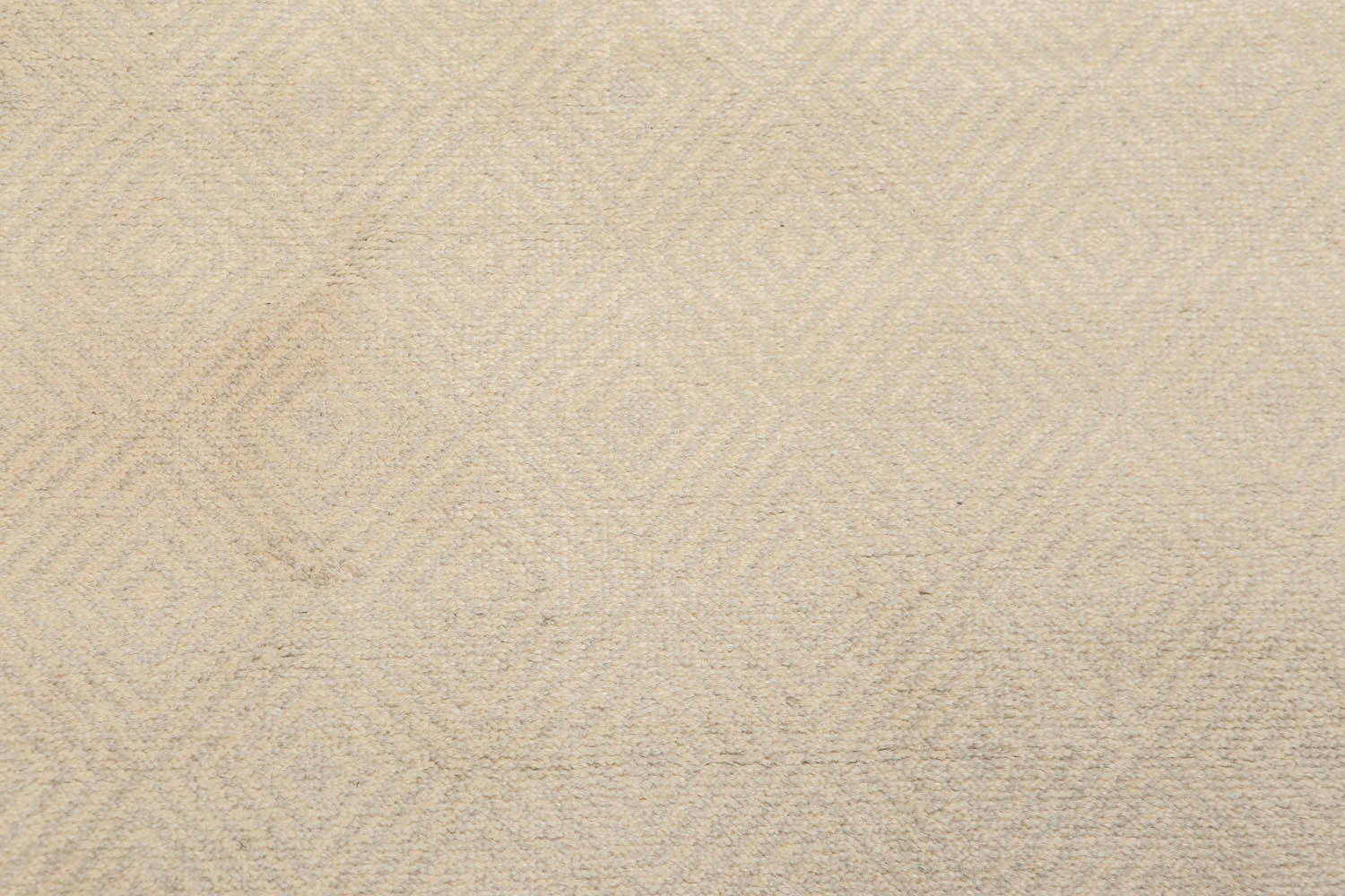 Runner Beige, Tone on tone, Color Hand Knotted All-Over 100% Wool Modern Oriental Rug