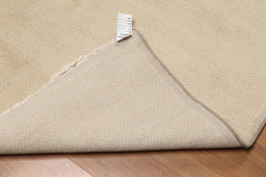 Runner Beige, Tone on tone, Color Hand Knotted All-Over 100% Wool Modern Oriental Rug