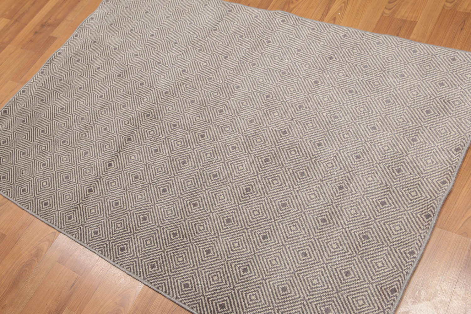 4x6 Gray, Tone on Tone, Color Hand Knotted All-Over 100% Wool Contemporary Oriental Rug