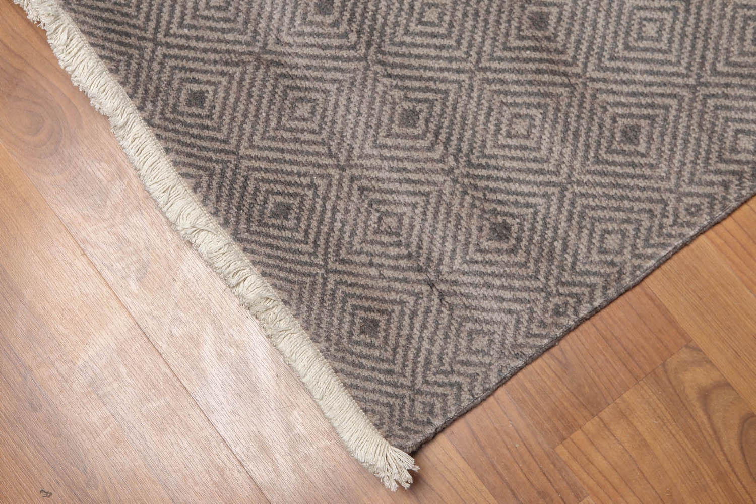 4x6 Gray, Tone on Tone, Color Hand Knotted All-Over 100% Wool Contemporary Oriental Rug