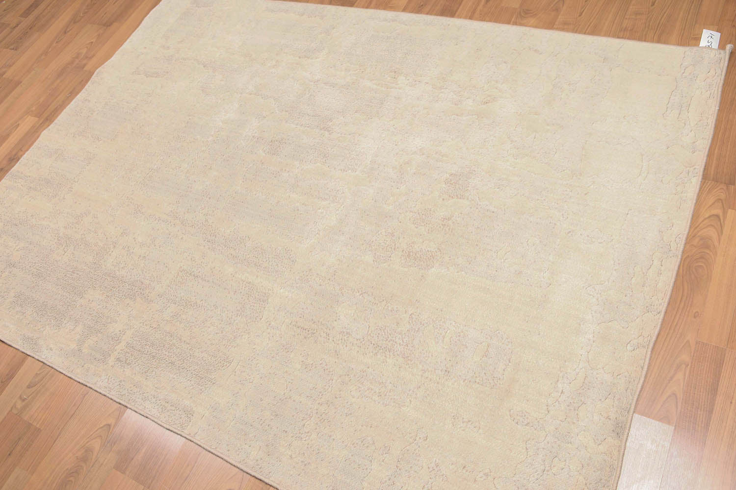 5x7 Gray, Beige, Color Hand Knotted All-Over 100% Wool Contemporary Oriental Rug