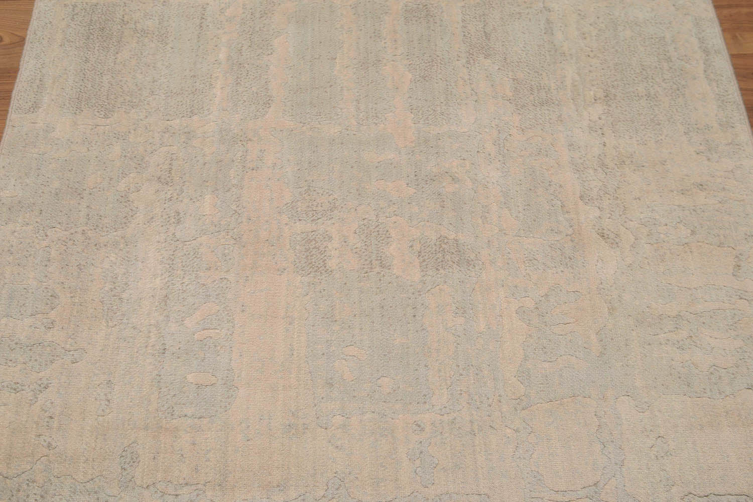 5x7 Gray, Beige, Color Hand Knotted All-Over 100% Wool Contemporary Oriental Rug