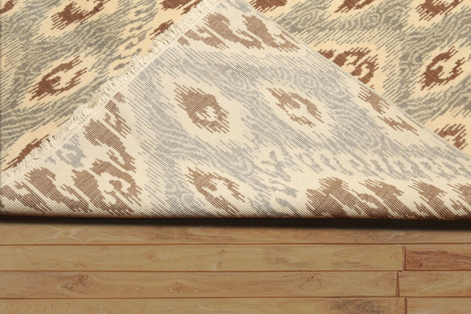 8x10 Beige, Brown, Gray Color Hand Knotted All-Over 100% Wool Modern Oriental Rug