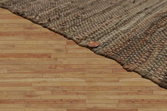 6x9 Charcoal, Gray, Olive Color Hand Woven  100% Wool Contemporary Oriental Rug