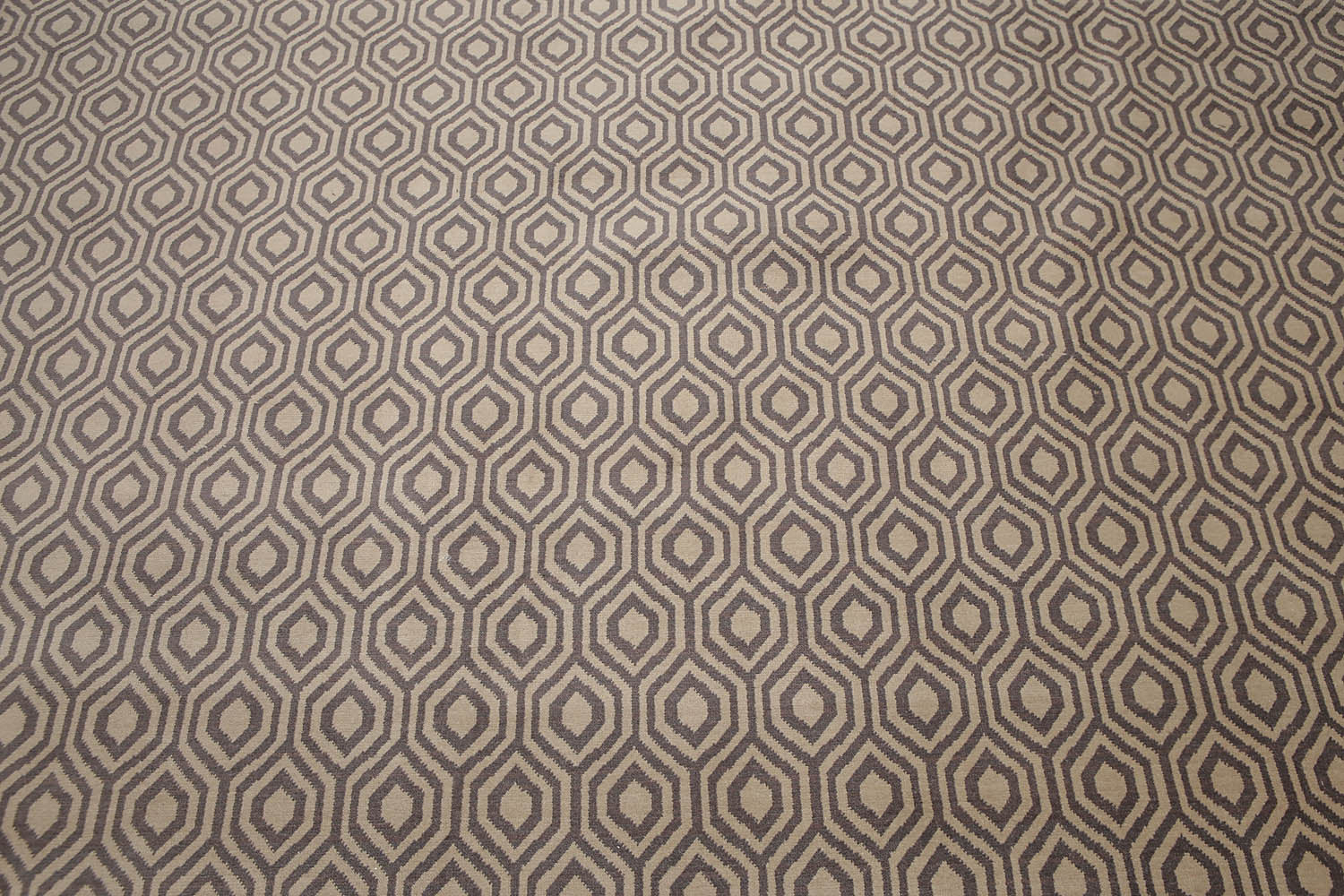 9x12 Gray, dark Grey, Color Hand Knotted All-Over 100% Wool Contemporary Oriental Rug