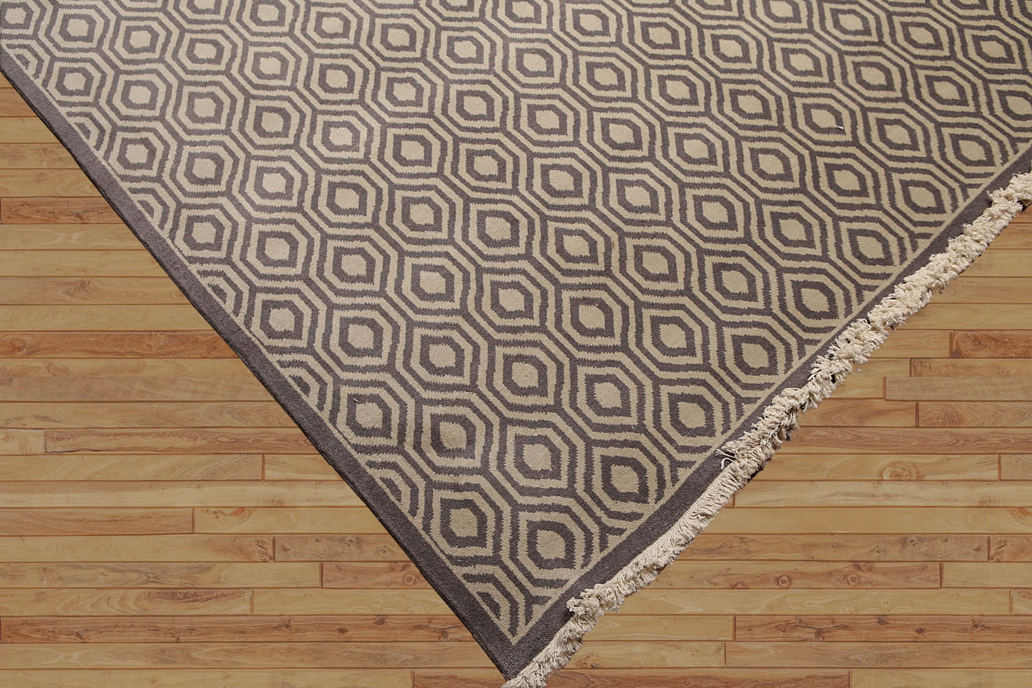 9x12 Gray, dark Grey, Color Hand Knotted All-Over 100% Wool Contemporary Oriental Rug