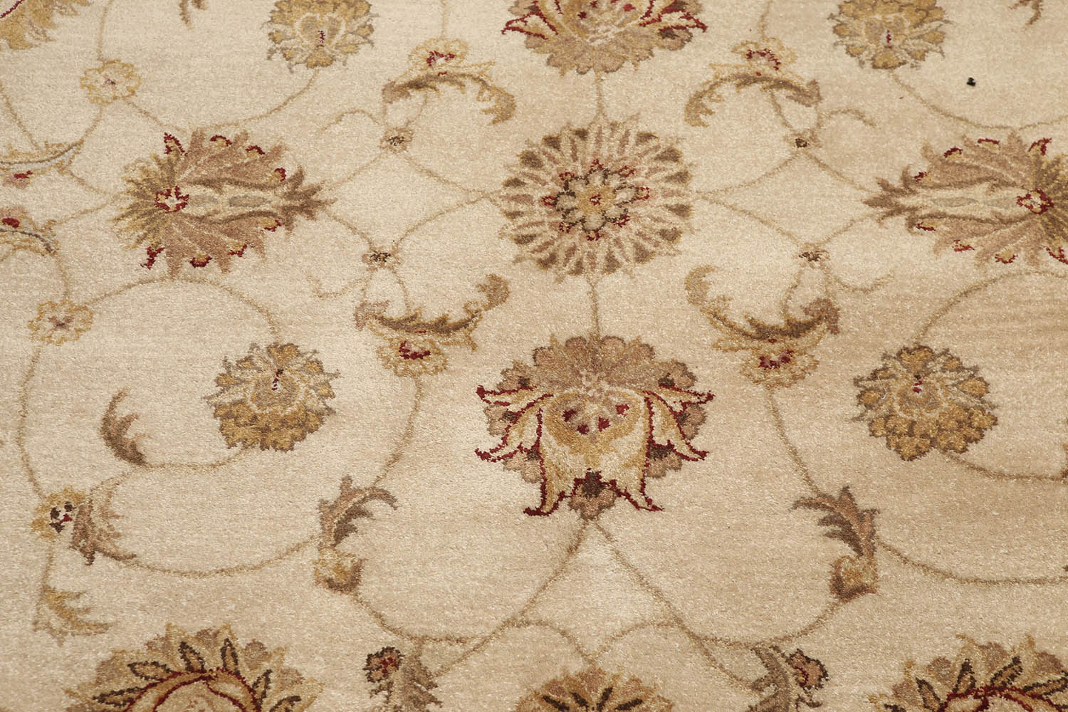 5x7 Tan, Beige, Brown Color Hand Tufted Floral 100% Wool Traditional-Persian/Oriental Oriental Rug