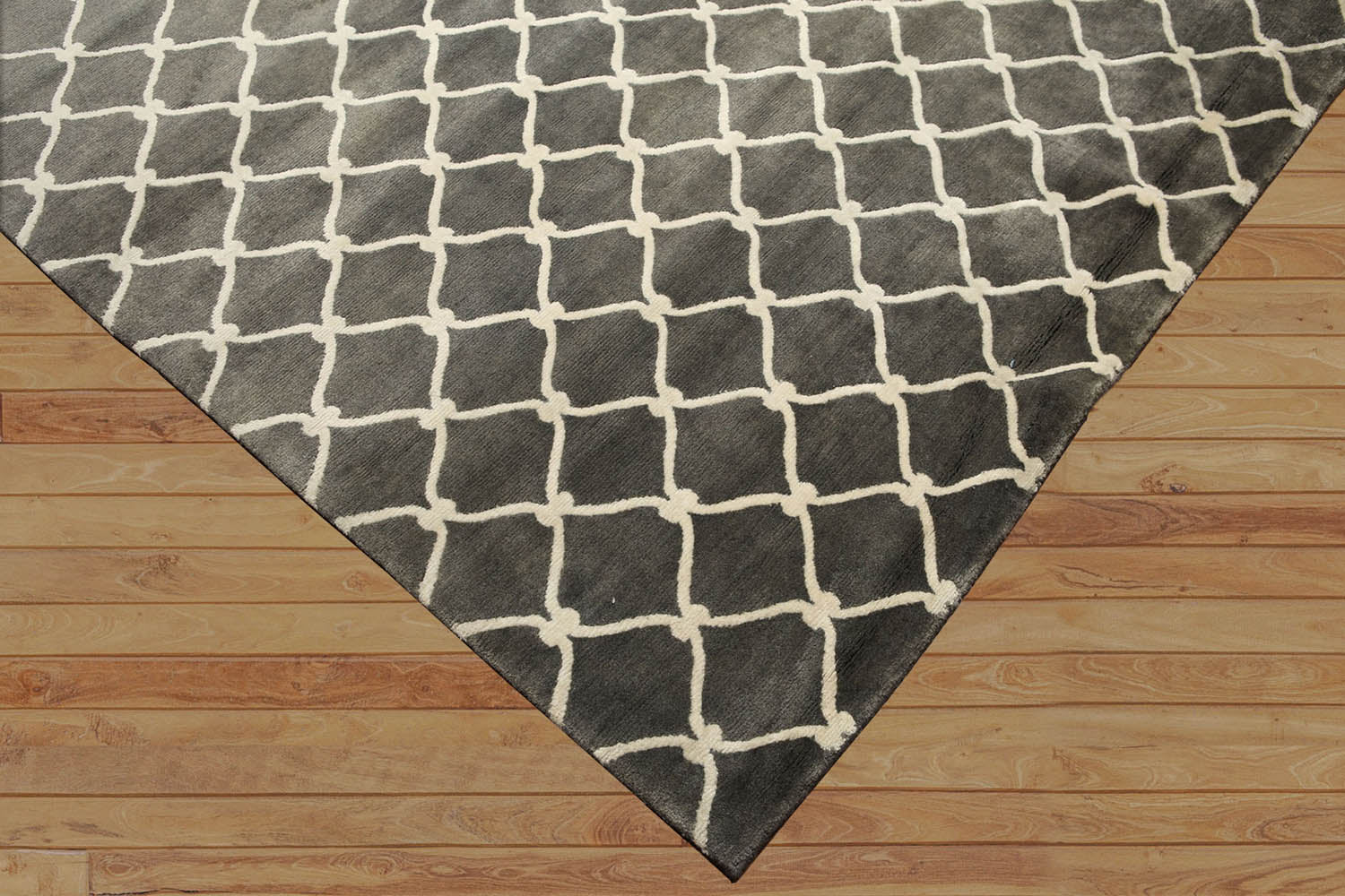 8x10 Gray, , Color Hand Knotted All-Over 100% Wool Modern Oriental Rug