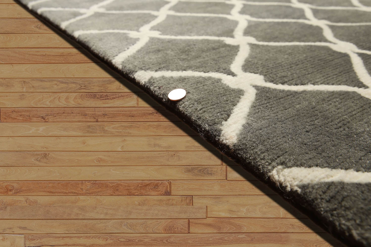 8x10 Gray, , Color Hand Knotted All-Over 100% Wool Modern Oriental Rug