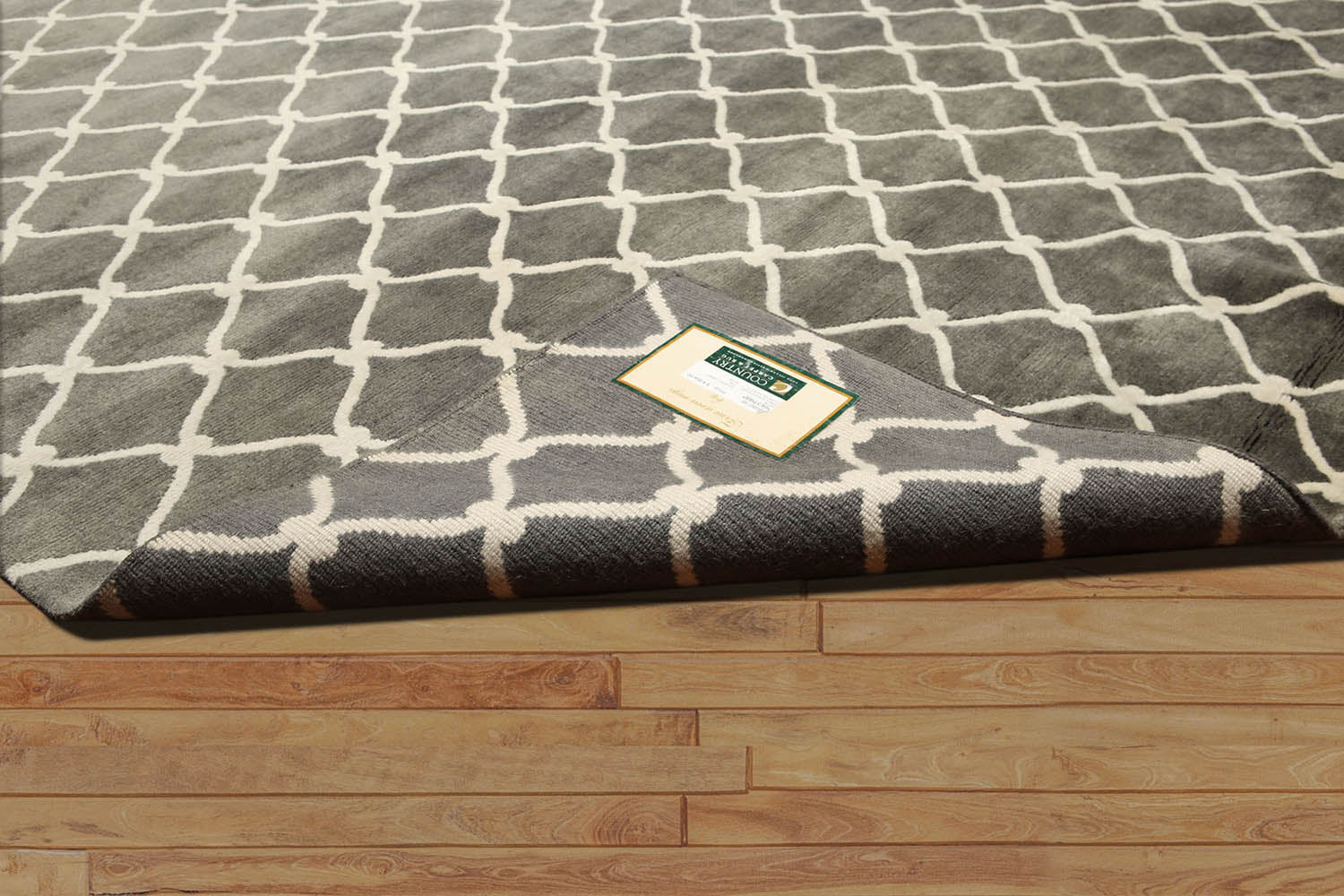 8x10 Gray, , Color Hand Knotted All-Over 100% Wool Modern Oriental Rug