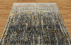 Slate, Charcoal 5'10''x8'7'' Oushak Modern Hand Knotted Wool Oriental Area Rug