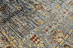 Slate, Charcoal 5'10''x8'7'' Oushak Modern Hand Knotted Wool Oriental Area Rug