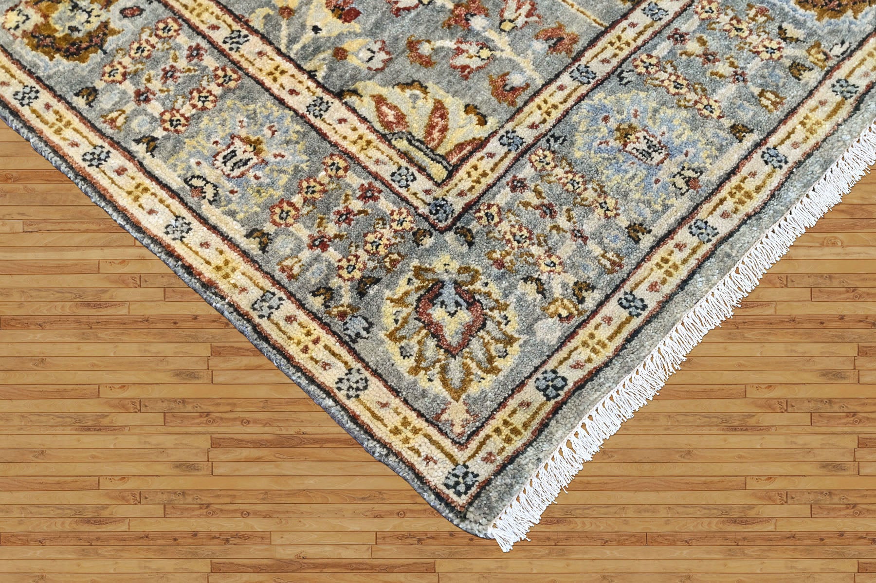 Slate, Charcoal 5'10''x8'7'' Oushak Modern Hand Knotted Wool Oriental Area Rug